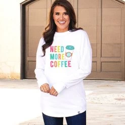 Personalized Long Sleeve Shirt 15 Personalized Long Sleeve Shirt -Fashion Clothing Store GFo need more coffee dye sub long sleeve shirt