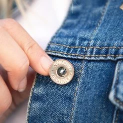 Personalized Denim Jacket 9 Personalized Denim Jacket -Fashion Clothing Store GZi marleylilly branded button