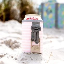 Bottle Opener Koolie -Fashion Clothing Store Gju pink and white stripe on sand