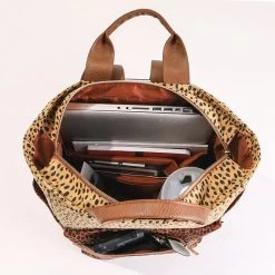 Monogrammed Commuter Backpack -Fashion Clothing Store GyT inside of camel leopard commuter bag