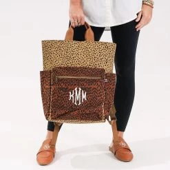 Monogrammed Commuter Backpack -Fashion Clothing Store GyT monogrammed laptop commuter bag in camel dottie