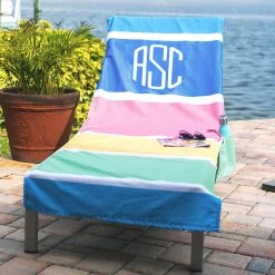 Monogrammed Chair Cover -Fashion Clothing Store Hzd multicolor beach chair cover circle font