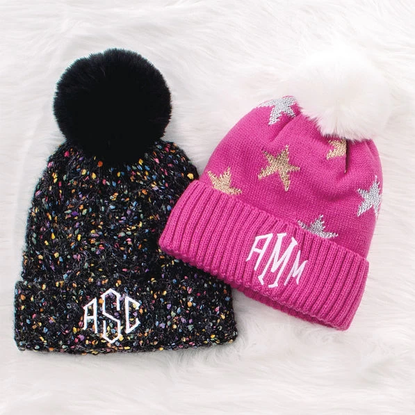 Monogrammed Pom Pom Beanie 6 Monogrammed Pom Pom Beanie - Image 6