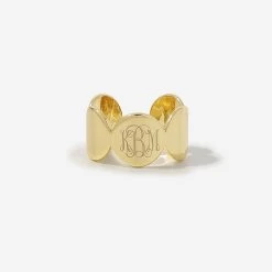 Monogrammed Cuff Ring