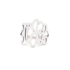 Monogrammed Cut Out Ring