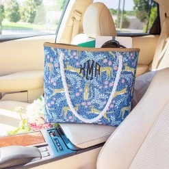 Personalized Tote Bag 13 Personalized Tote Bag -Fashion Clothing Store IYF blue fiesta leopard tote bag inside of car