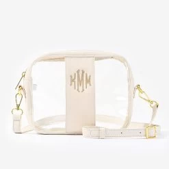 Monogrammed Clear Stadium Crossbody Bag
