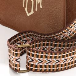 Monogrammed Saddlebag -Fashion Clothing Store Im7 taupe saddlebag strap details