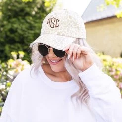 Monogrammed Baseball Hat 12 Monogrammed Baseball Hat -Fashion Clothing Store Itb neutral leopard baseball hat with cognac monogram