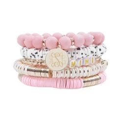 Monogrammed Mini Bracelet Stack