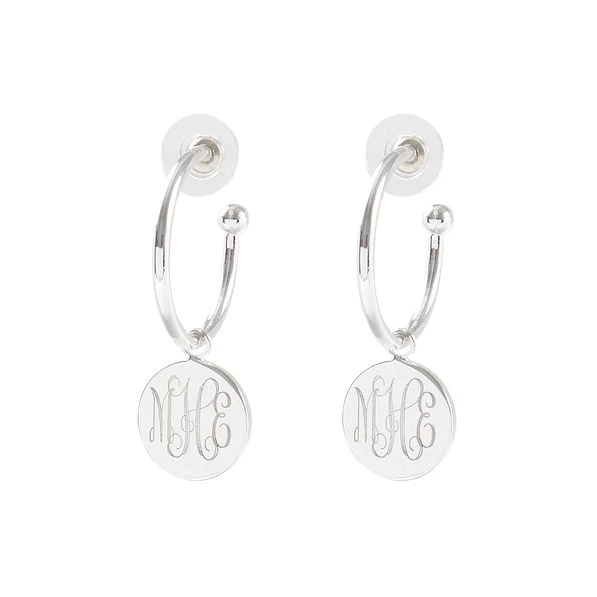 Monogrammed Hoop Earrings 1 Monogrammed Hoop Earrings