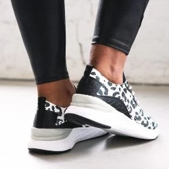 Monogrammed Leopard Sneakers 18 Monogrammed Leopard Sneakers -Fashion Clothing Store JLn back of black and white leopard sneakers