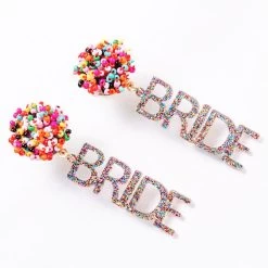 Bride Earrings -Fashion Clothing Store JSA bride statement earrings on marble