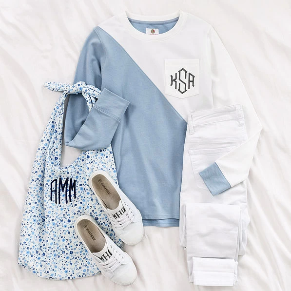 Monogrammed Colorblock Sweatshirt 3 Monogrammed Colorblock Sweatshirt - Image 3