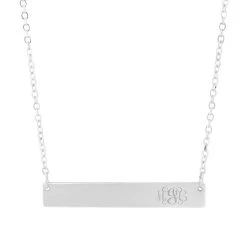 Monogrammed Bar Necklace