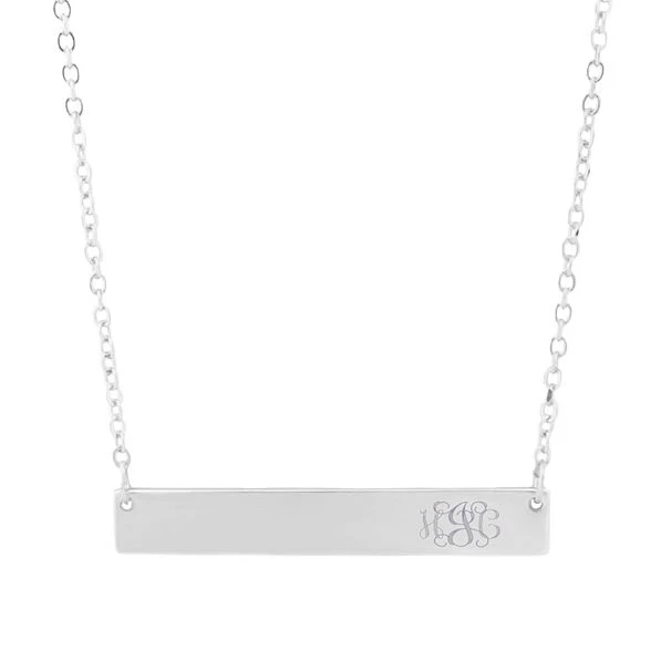 Monogrammed Bar Necklace 1 Monogrammed Bar Necklace