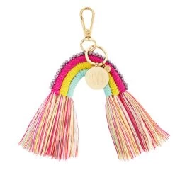 Monogrammed Rainbow Keychain