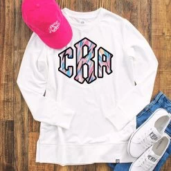 Personalized Crewneck Sweatshirt -Fashion Clothing Store Ksp personalized crewneck pink safari design