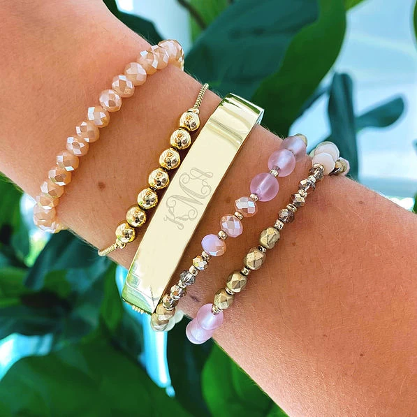 Monogrammed Cuff Bracelet 4 Monogrammed Cuff Bracelet - Image 4