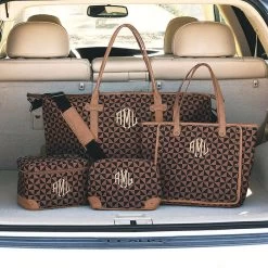 Monogrammed Vintage Train Case -Fashion Clothing Store Ky9 black brown checker vintage collection updated