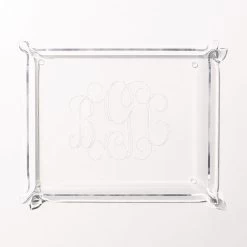 Monogrammed Acrylic Tray