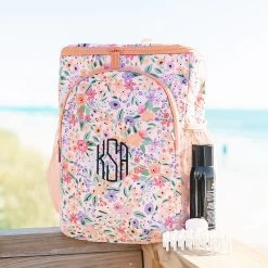 Monogrammed Backpack Cooler 17 Monogrammed Backpack Cooler -Fashion Clothing Store LOQ monogrammed coral flower backpack cooler at beach