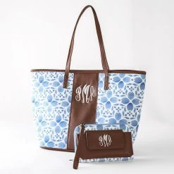 Monogrammed Canvas Tote Bag 18 Monogrammed Canvas Tote Bag -Fashion Clothing Store LYh blue medallion canvas tote bag with phone wallet wristlet