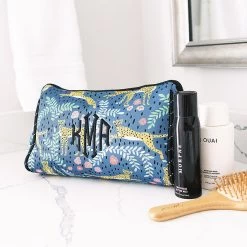 Monogrammed Neoprene Cosmetic Case 14 Monogrammed Neoprene Cosmetic Case -Fashion Clothing Store LZo blue fiesta leopard cosmetic case on countertop 02