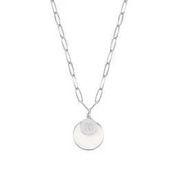 Monogrammed Layered Disc Necklace