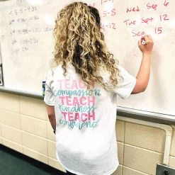 Monogrammed Teacher T-Shirt -Fashion Clothing Store MFE teacher t shirt working on a board