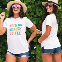 Personalized Short Sleeve T-Shirt -Fashion Clothing Store MJJ need more coffee personalized short sleeve t shirt split image