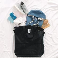 Monogrammed Expandable Travel Bag -Fashion Clothing Store Ml4 expandable duffel bag in black spilled clothes