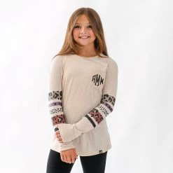 Monogrammed Kids Long Sleeve Shirt 18 Monogrammed Kids Long Sleeve Shirt -Fashion Clothing Store Mn0 oatmeal leopard kids long sleeve shirt in studio