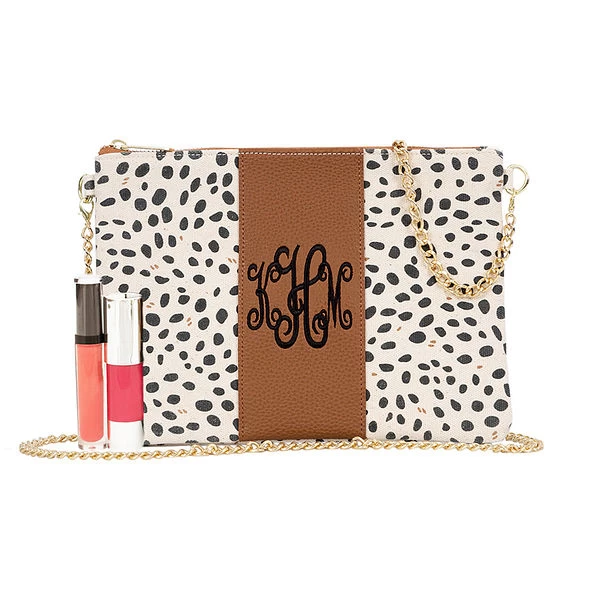 Monogrammed Leopard Print Clutch 2 Monogrammed Leopard Print Clutch - Image 2