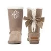 Monogrammed Kids Sherpa Tie Booties