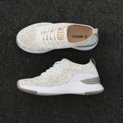 Monogrammed Leopard Sneakers 22 Monogrammed Leopard Sneakers -Fashion Clothing Store N0M Monogrammed Sneakers in Neutral leopard side and top