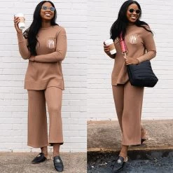 Waffle Wide Leg Pants 10 Waffle Wide Leg Pants -Fashion Clothing Store NE7 hickory waffle set out and about