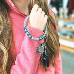 Monogrammed Corded Key Ring 7 Monogrammed Corded Key Ring -Fashion Clothing Store NGR corded keyring with monogrammed disc