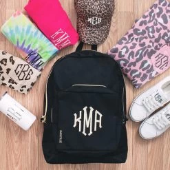 Monogrammed Everyday Backpack 9 Monogrammed Everyday Backpack -Fashion Clothing Store NW5 everyday backpack in black with stuff around