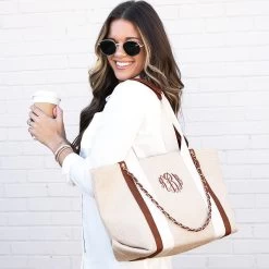 Monogrammed Charlotte Handbag -Fashion Clothing Store NaL ivory charlotte handbag on shoulder