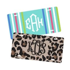 Monogrammed License Plate
