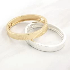 Monogrammed Cuff Bracelet 7 Monogrammed Cuff Bracelet -Fashion Clothing Store Nrq gold and silver cuff bracelets