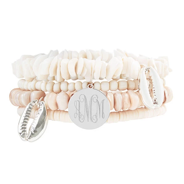 Monogrammed Aloha Bracelet Stack 1 Monogrammed Aloha Bracelet Stack