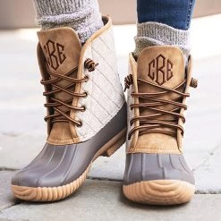 Monogrammed Duck Boots -Fashion Clothing Store NwZ heather gray duck boots asphalt