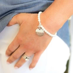 Monogrammed Pearl Bracelet -Fashion Clothing Store PEj pearl bracelet