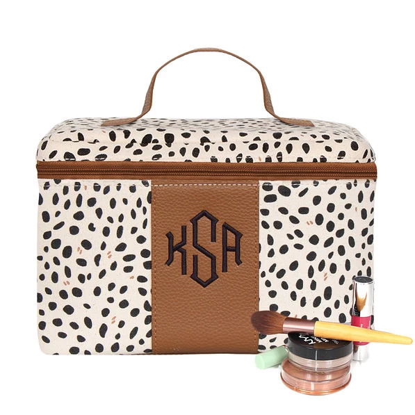 Monogrammed Spotted Train Case 1 Monogrammed Spotted Train Case