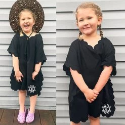 Monogrammed Kids Bathing Suit Cover Up -Fashion Clothing Store Pdw kids bathing suit cover up with straw hat