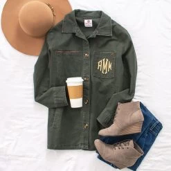 Monogrammed Booties -Fashion Clothing Store PkQ monogrammed booties with shirt jacket ootd