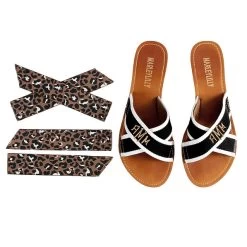 Monogrammed Criss Cross Sandal Set