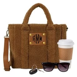 Monogrammed Sherpa Crossbody Bag